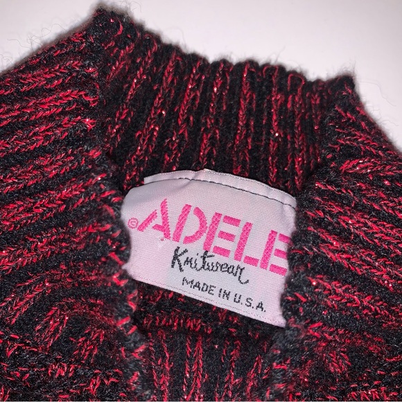 v i n t a g e :: Glam Shimmer Floral Intarsia Granny Knit Sweater - Picture 5 of 11